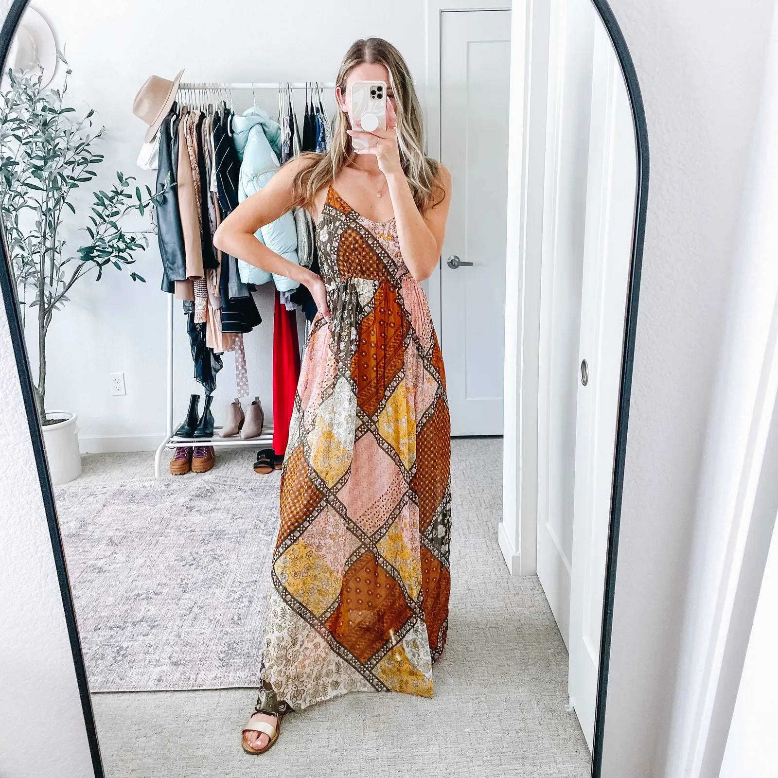 Raga Jenya Brown Boho Patchwork Maxi Dress - Image 13