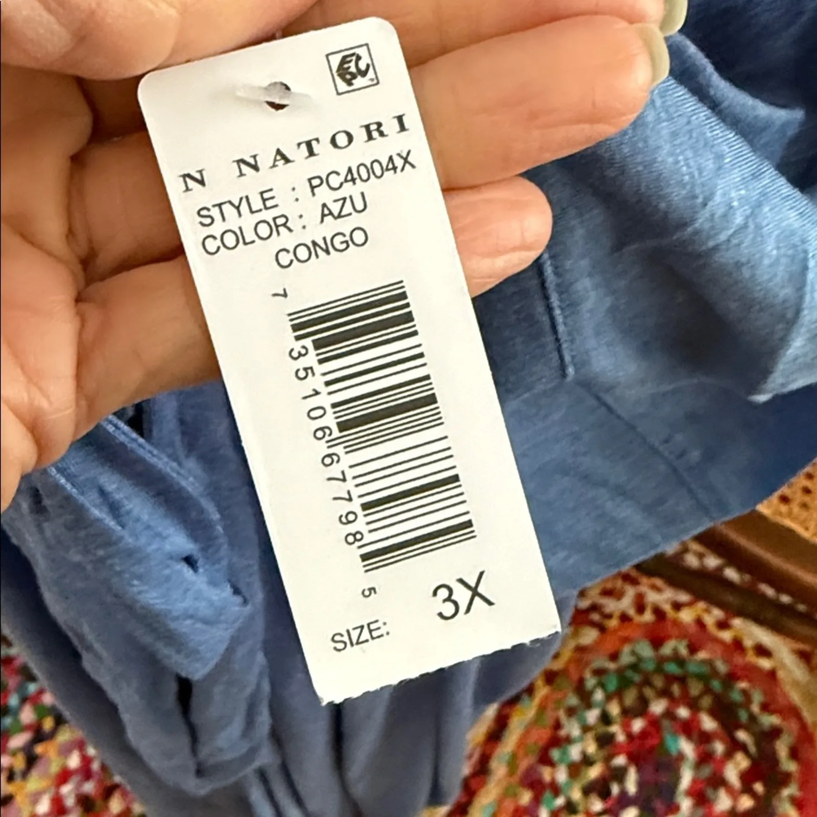 NWT Natori Congo Azure Blue Housecoat Robe - Image 4