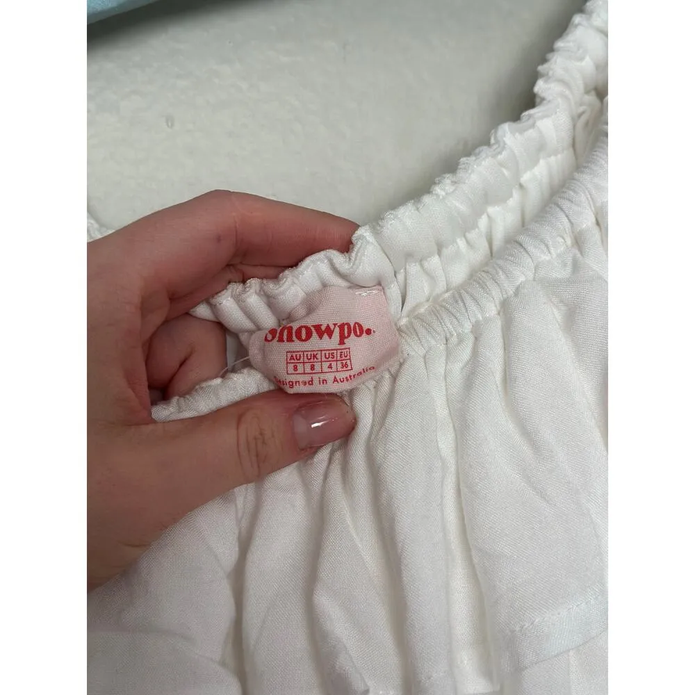 NWT Showpo Notre Dame Midi Maxi Dress Off Shoulder White Bridal Bachelorette - Image 5