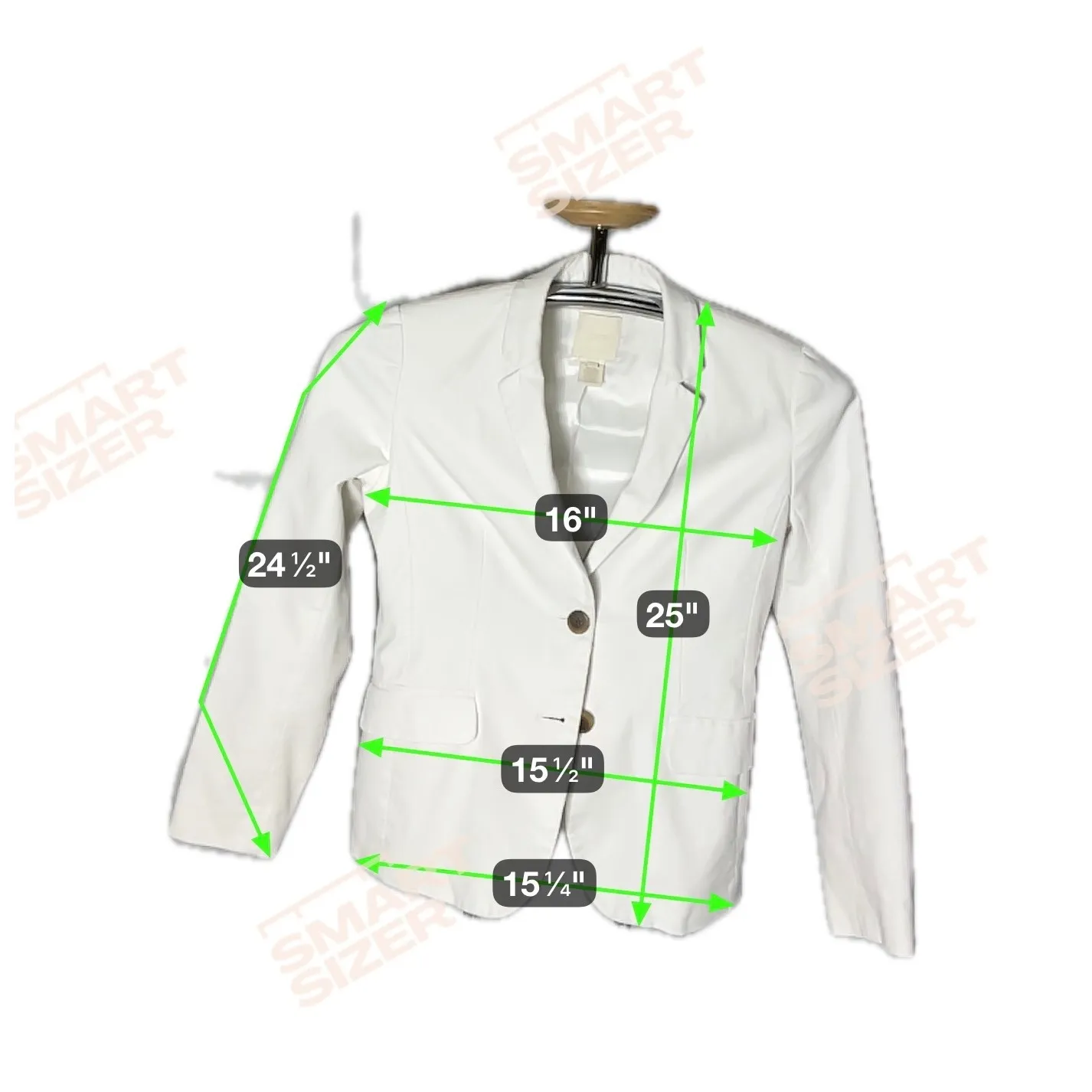 J.Crew‎ Women's 6 White Cotton Blazer Jacket 2 Button Tailored Workwear Chic - Image 8