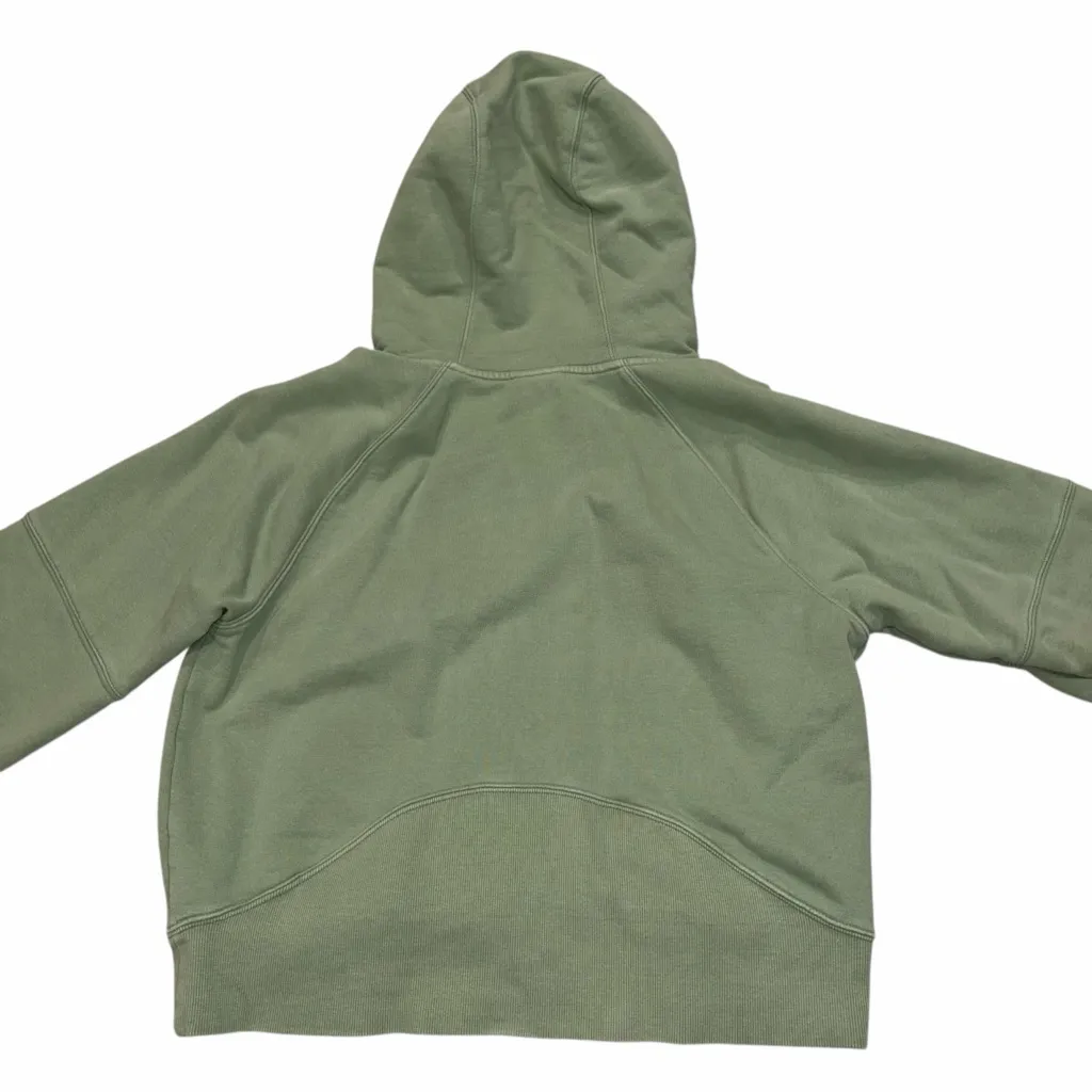 Aerie Sage Green Throwback Half Zip Hoodie Sweatshirt Pullover size Medium - Image 5
