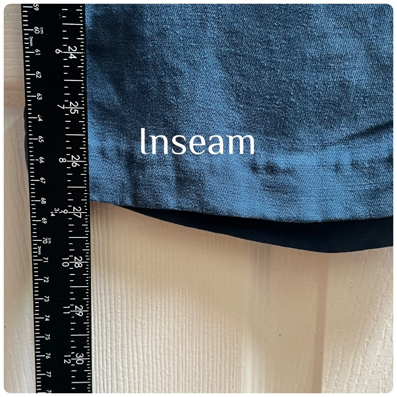 Diega Pantero Blue Linen Blend Pocket Pull On Elastic Waistband Pant Medium - Image 10