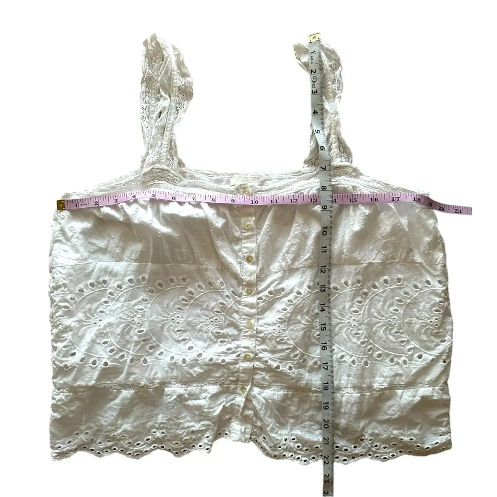 Jennifer and Grace Womens Size XL White Eyelet Sleevelesss Top - Image 3