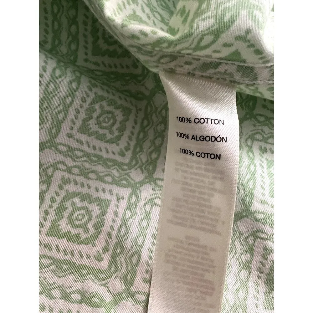 Chicos' size 3 Diamond Bri green  wrinkle-free shirt roll-up button tab sleeves - Image 9