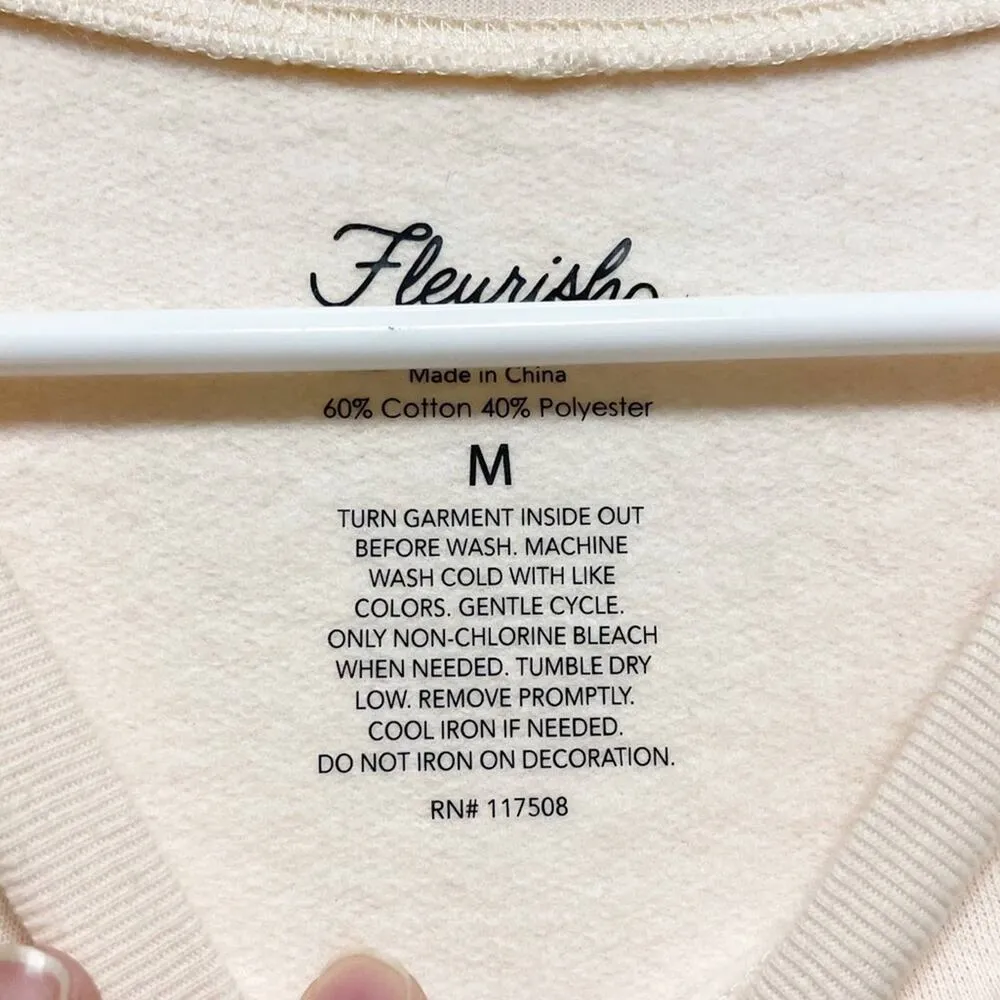 Fleurish Pink Floral "Stay Wild Forever" Long Sleeved Crewneck Sweatshirt - Image 9