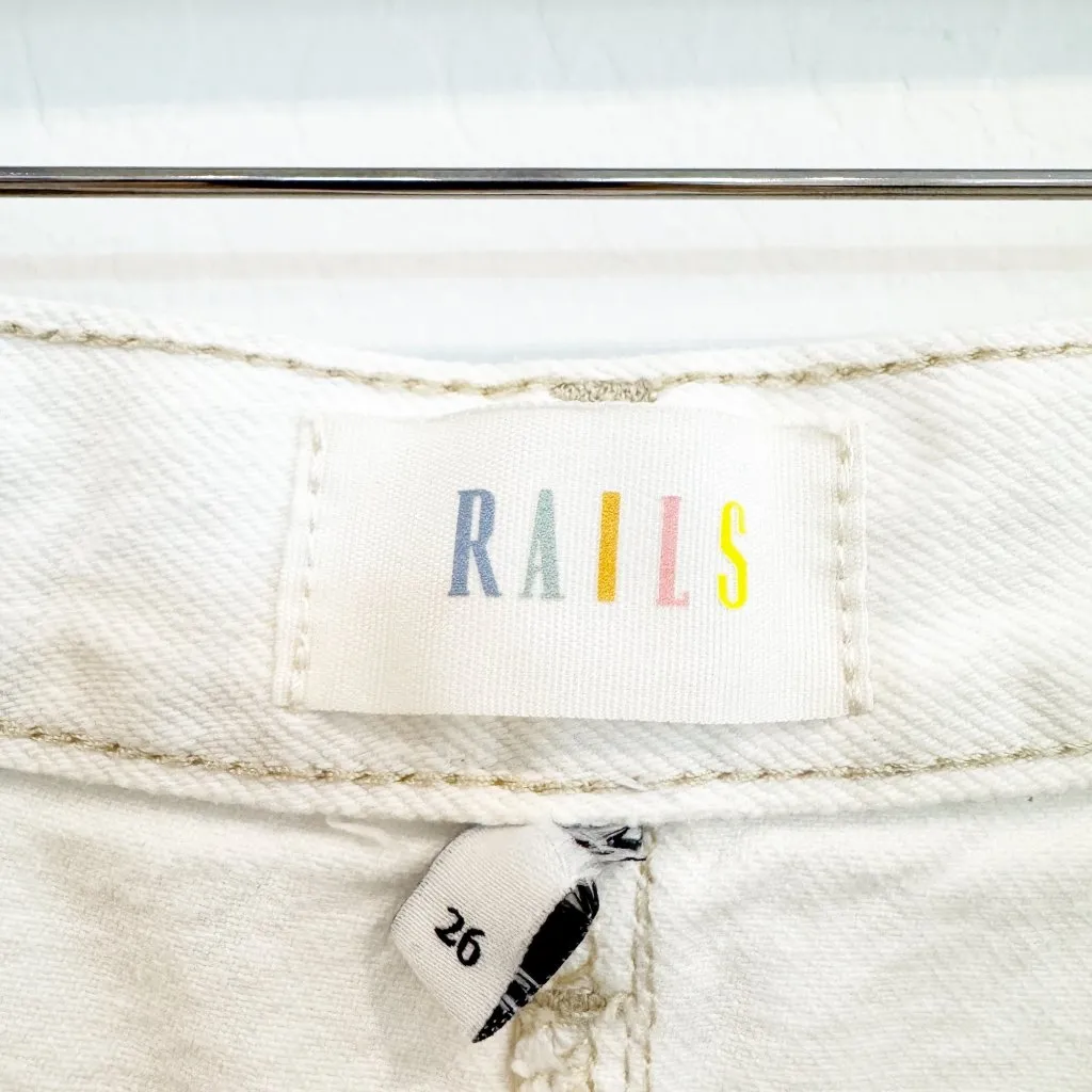 Rails Womens Highland‎ Denim Midi Skirt in Cream Ecru Casual Minimalist Size 26 - Image 6