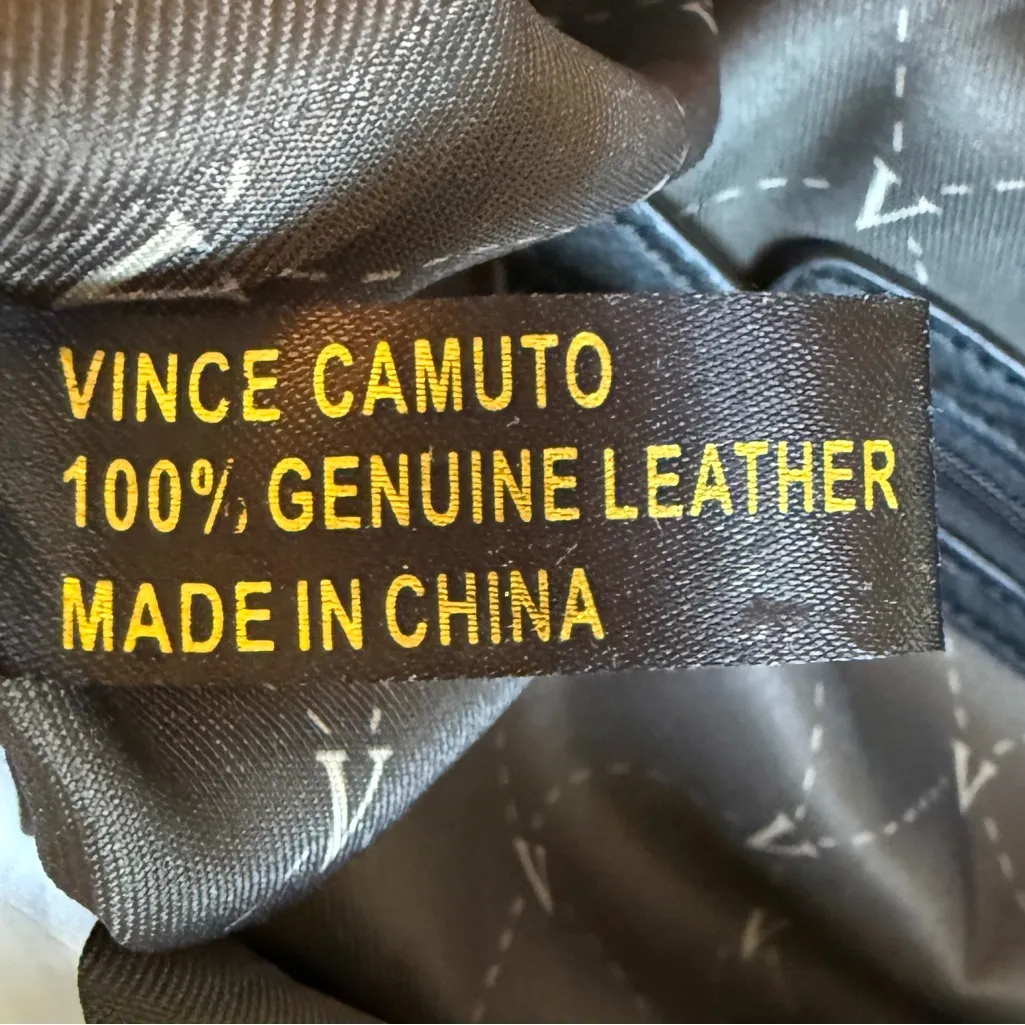 Vince Camito Julia Satchel Nude/Black Snakeskin Leather - Image 9