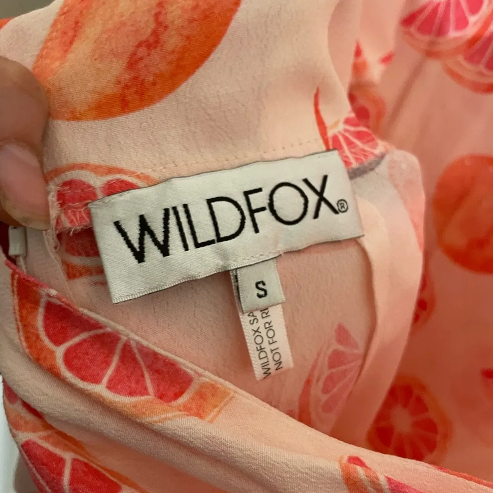 Wildfox Couture Grape Fruit Print Pink Romper w/ Low Back  & Front Pockets - Image 3