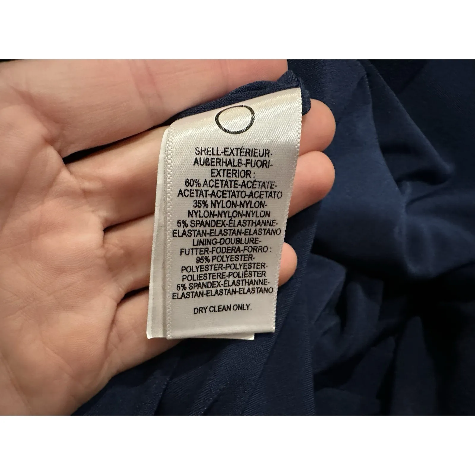 Dress The Population Logan Floral Applique Off the Shoulder Navy Gown Small S - Image 13