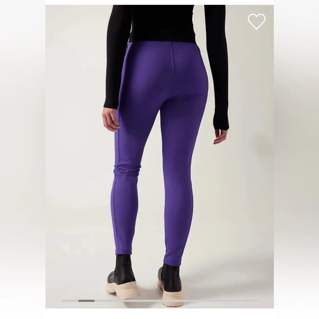 Athleta Size 8 Petite Skinny Snow Ski Pants Purple Glacier #985570 Pull on - Image 2
