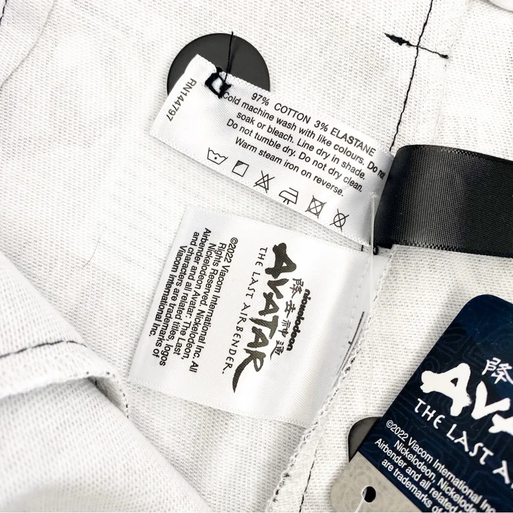 Blackmilk X Avatar Korra Republic City News Cargo Pants Joggers: Black White - Image 16