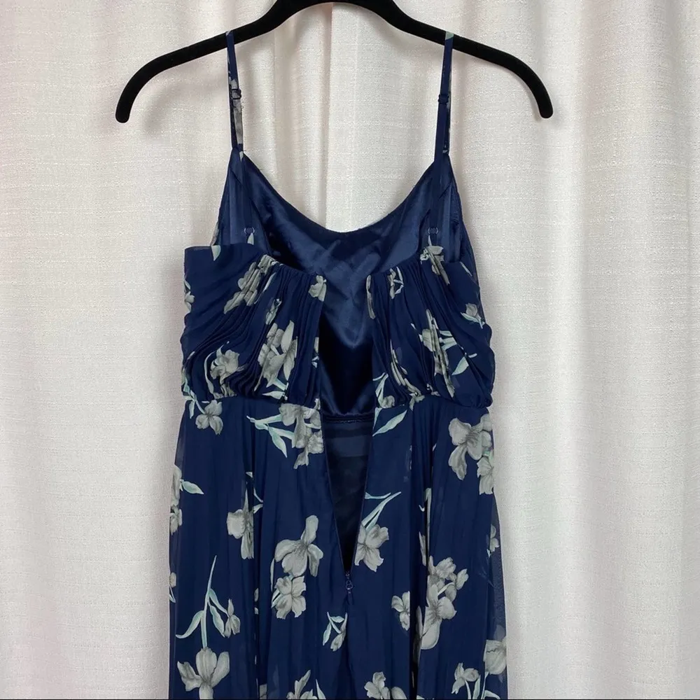 Lulu’s Memorable Night Navy Blue Floral Print Maxi Dress Sz.XS - Image 12