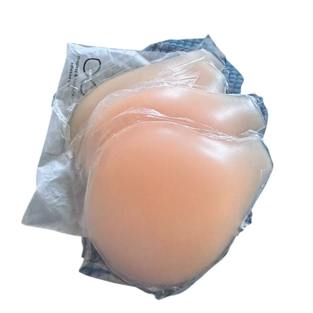 Stick On Bra Invisible Boost Strapless Backless Silicone Sz E 2 Sets Reusable - Image 2