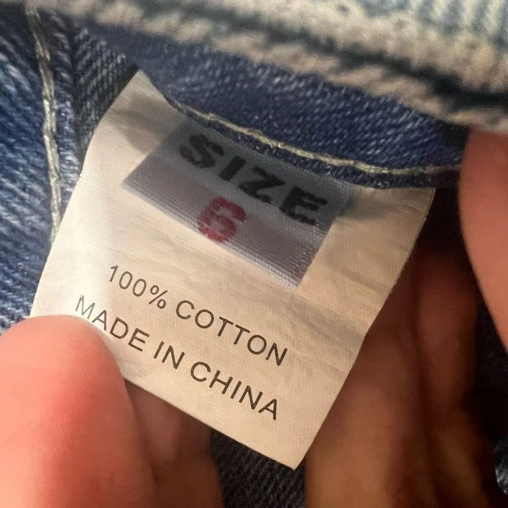 Princess Polly Patchwork Jeans Women Light Denim High Rise Straight Leg Size 2 - Image 10