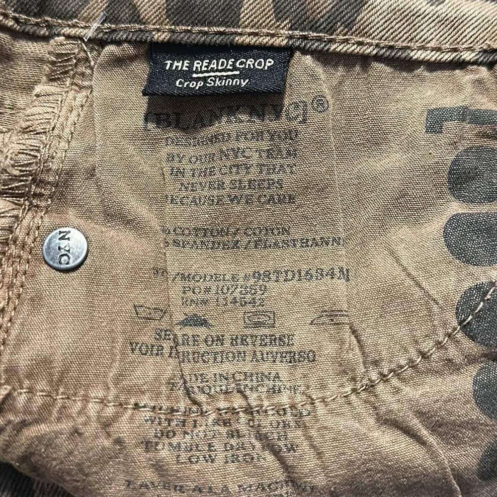 Blank‎ NYC The Reade Crop Skinny Camo Jeans Size 28 Animal Print 98TD1634MXI - Image 9