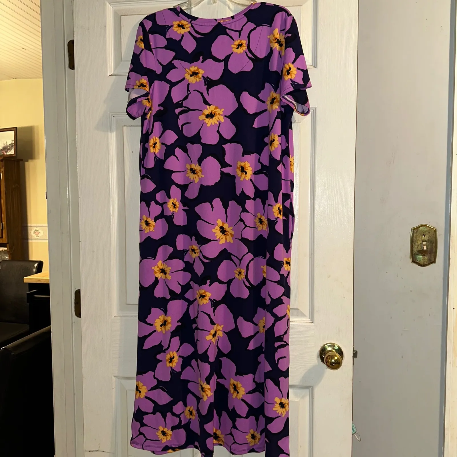 Stan Herman Short‎ Sleeve Maxi Dress Size Medium - Image 5