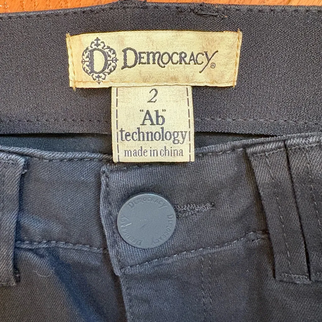 Democracy “Ab” Technology Black Skinny Pants – Size 2 – Sculpting Stretch - Image 2