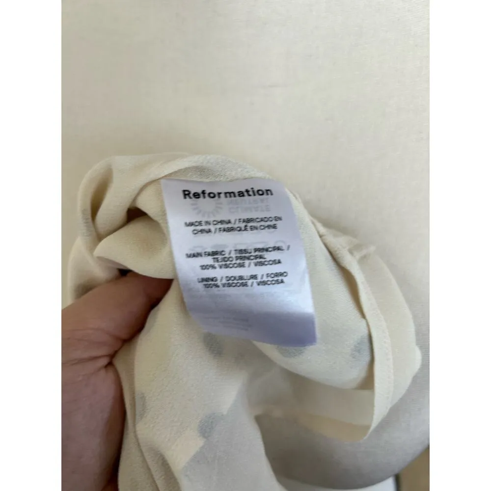 Reformation Zaria Portofino White & Black Polka Dot Mini Dress - Image 5