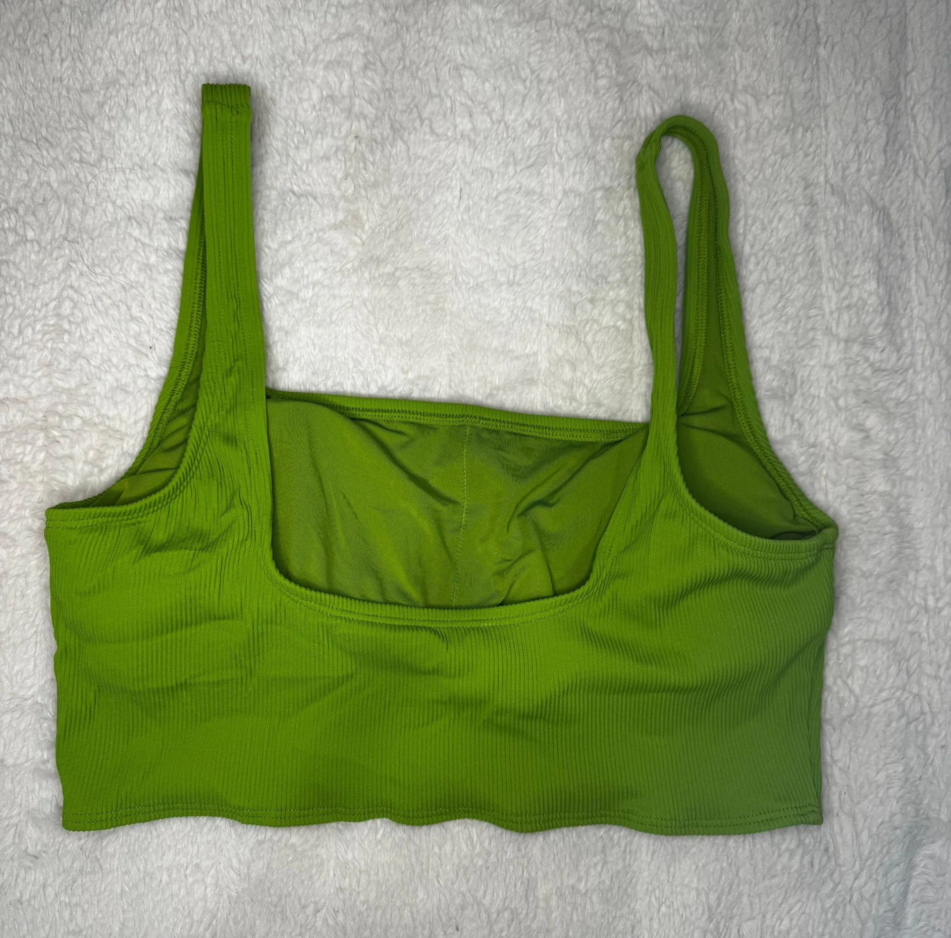 Ribbed Square Neckline Bikini Top - Image 2