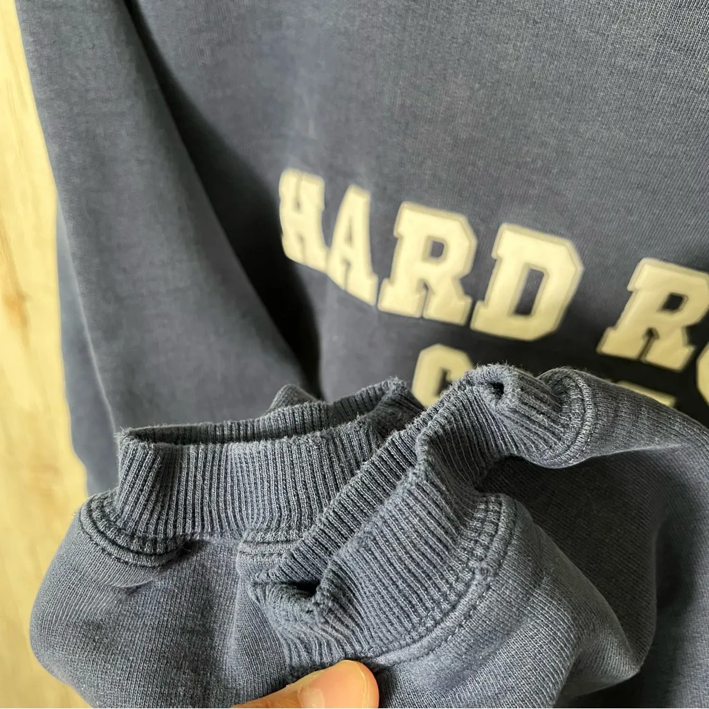 Hard‎ Rock Cafe Vintage Y2K Navy Crewneck Sweatshirt Puff Print Womens Large - Image 4