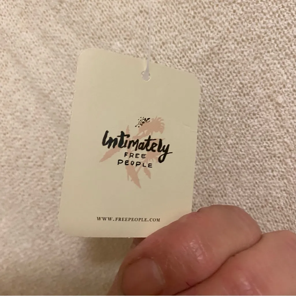 Intimately Free People Womens One Sleeve Mini Dress Ivory Gauze S Beaded Edges - Image 9