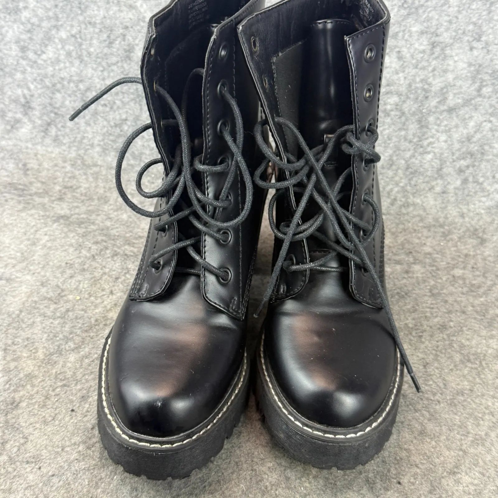 Madden Girl ARCHIE Heel Boots Combat Platform Lace 8.5 Steve‎ Madden - Image 2