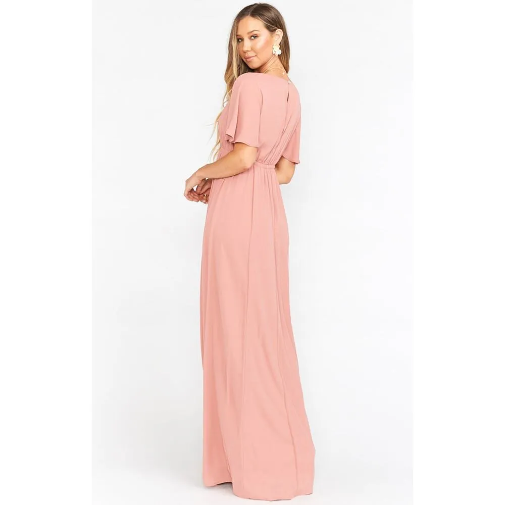 Show Me Your Mumu Emily Empire Maxi Dress in Rustic Mauve Crisp S NWT - Image 4