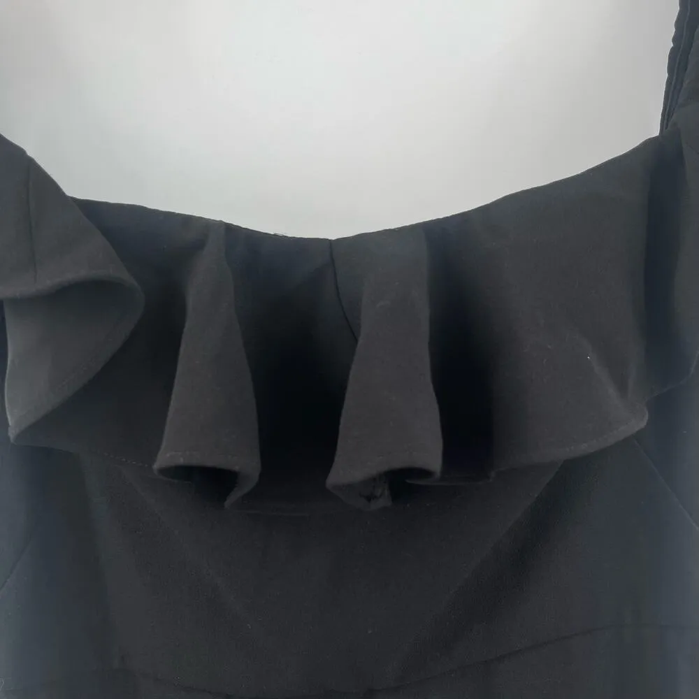 MSK Dress Size Small Maxi Formal Gown Black Evening Off the Shoulder Ruffle Prom - Image 12