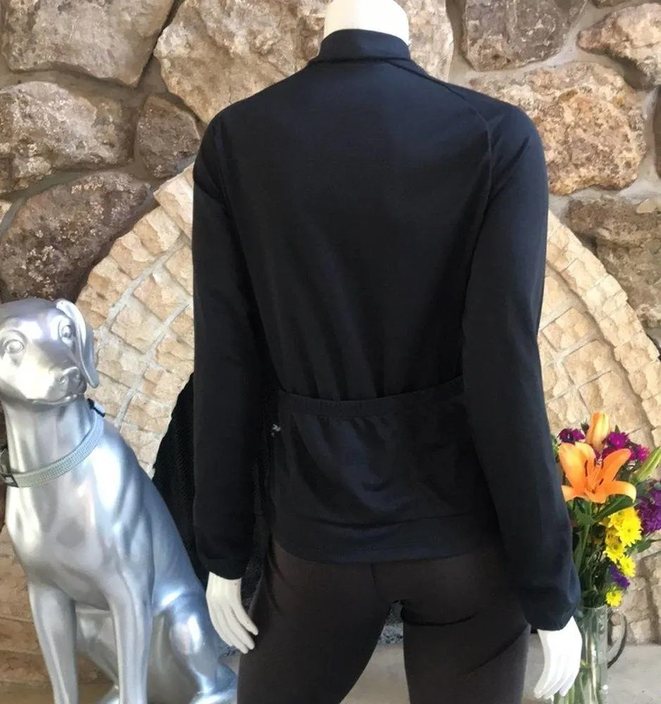 Sugoi 1/2 Zip Floral Cycling Black Jacket with Pockets Women's Size Medium - Image 5