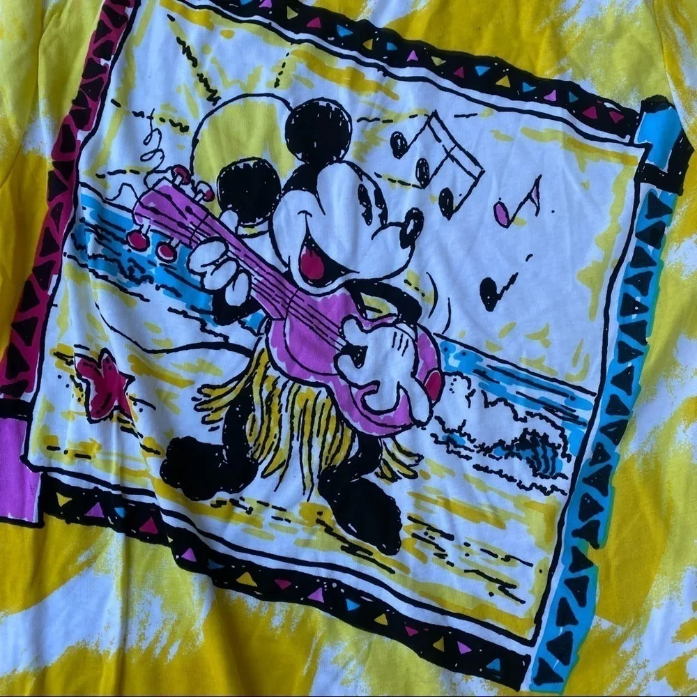 Vintage Sunday Comics Tie Dye Disney Mickey Mouse Tee - Image 2