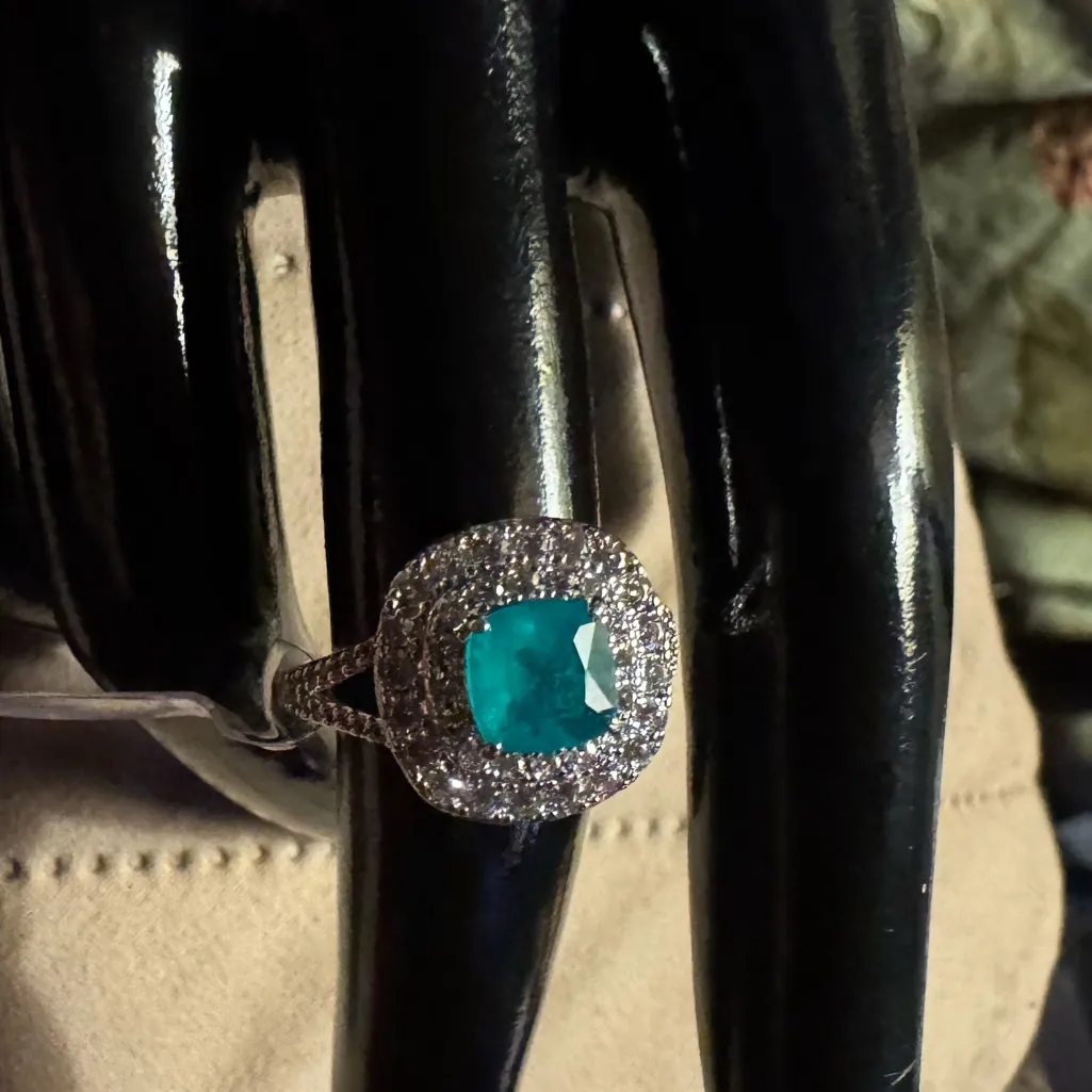 Bomb Party RBP3667 “A RARE OCCASION” Brazilian Emerald Fused Quartz Ring Sz 7 Green - Image 6