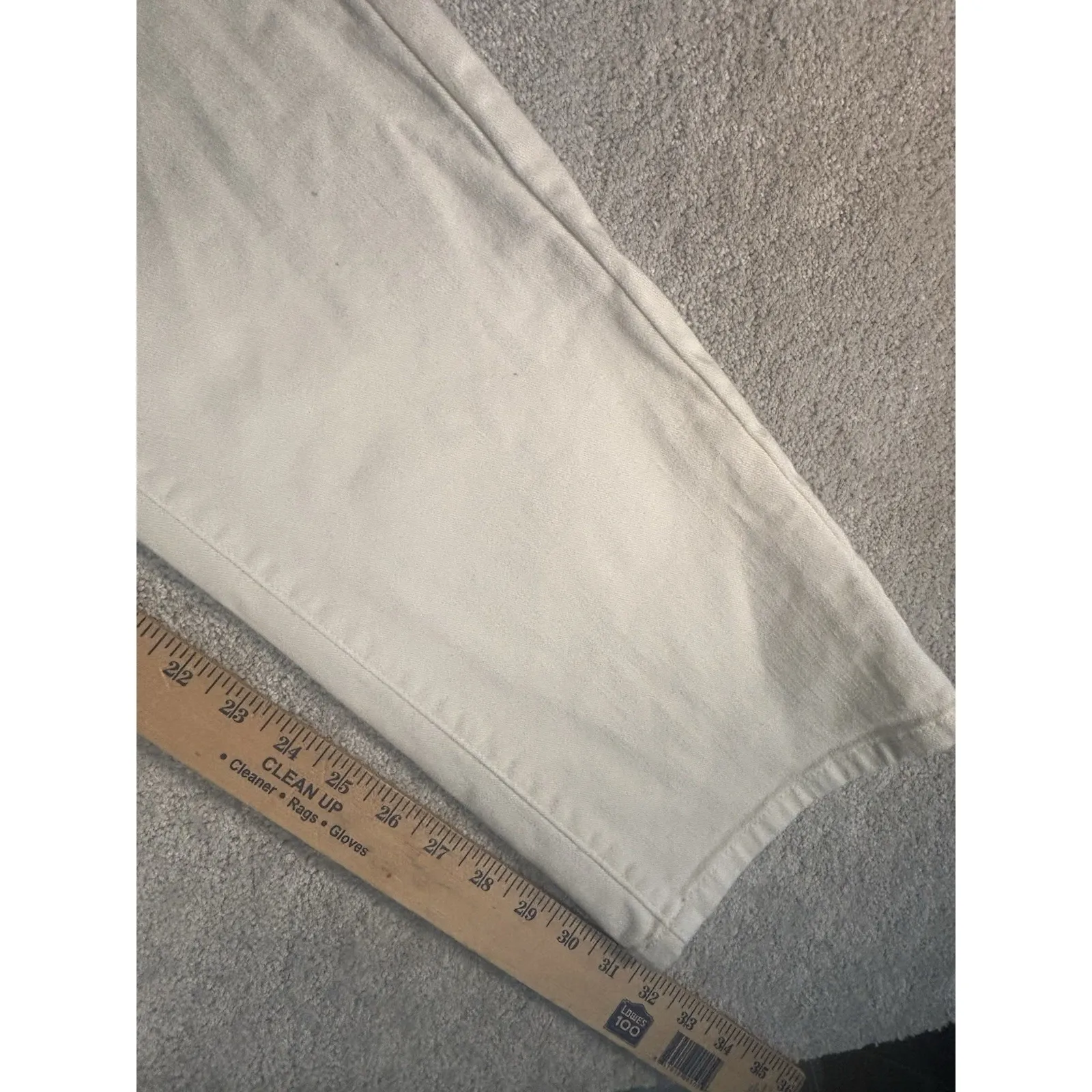 garnet hill relaxed 5 pocket jeans size 12 White Straight Leg - Image 12