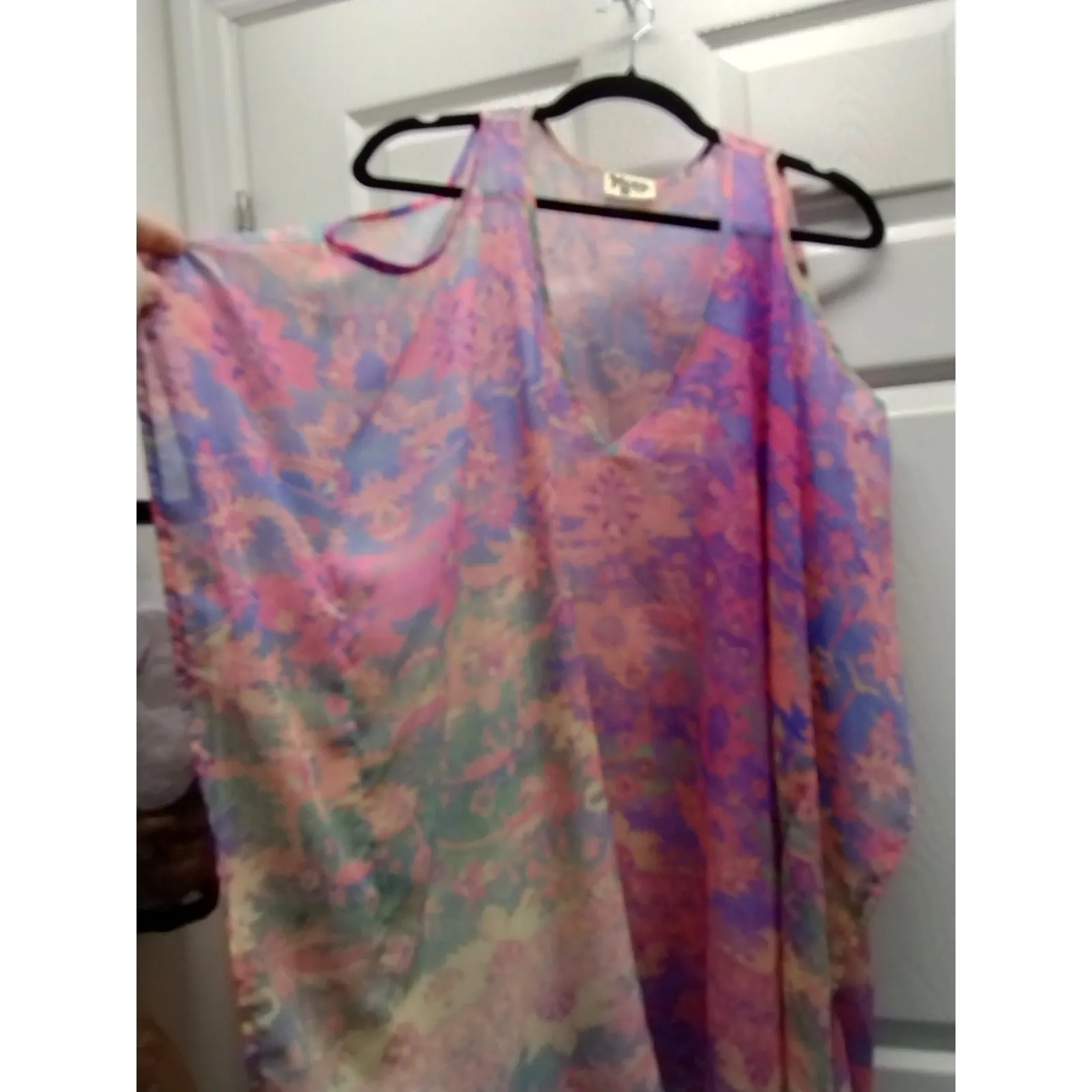 Show Me Your Mumu Size Large Colorful Floral Peta Boo Tunic Malibu Love Inns Top - Image 6