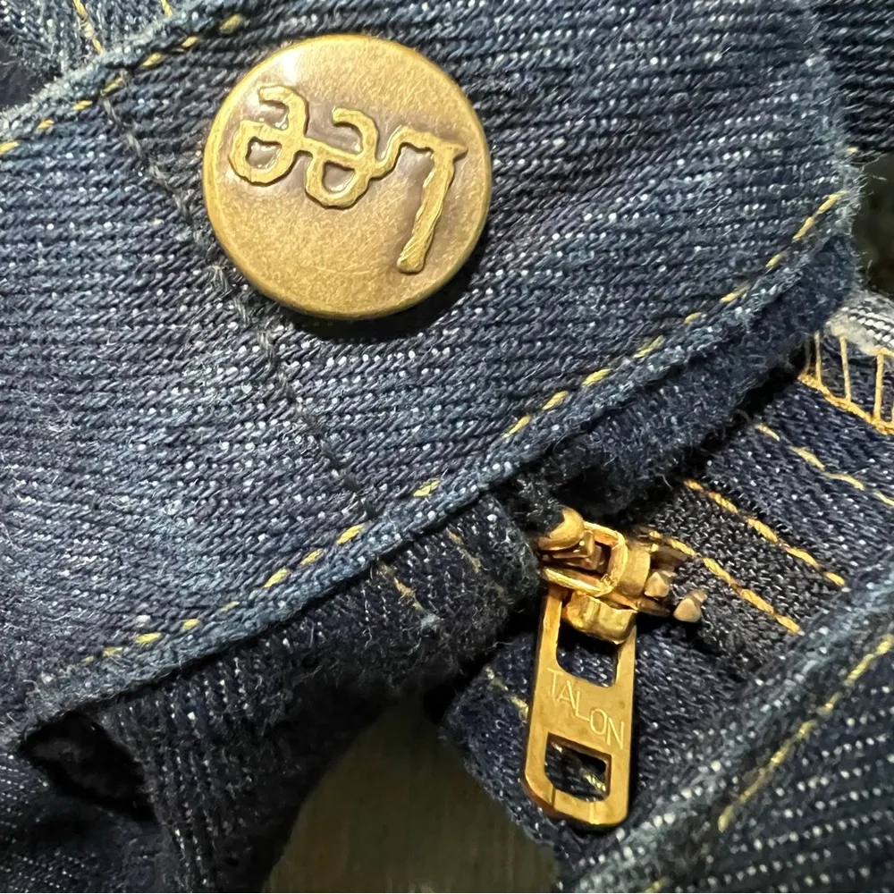 Vintage Lee Denim Bell Bottoms Flare leg jeans 70s New with tags USA dark wash - Image 7