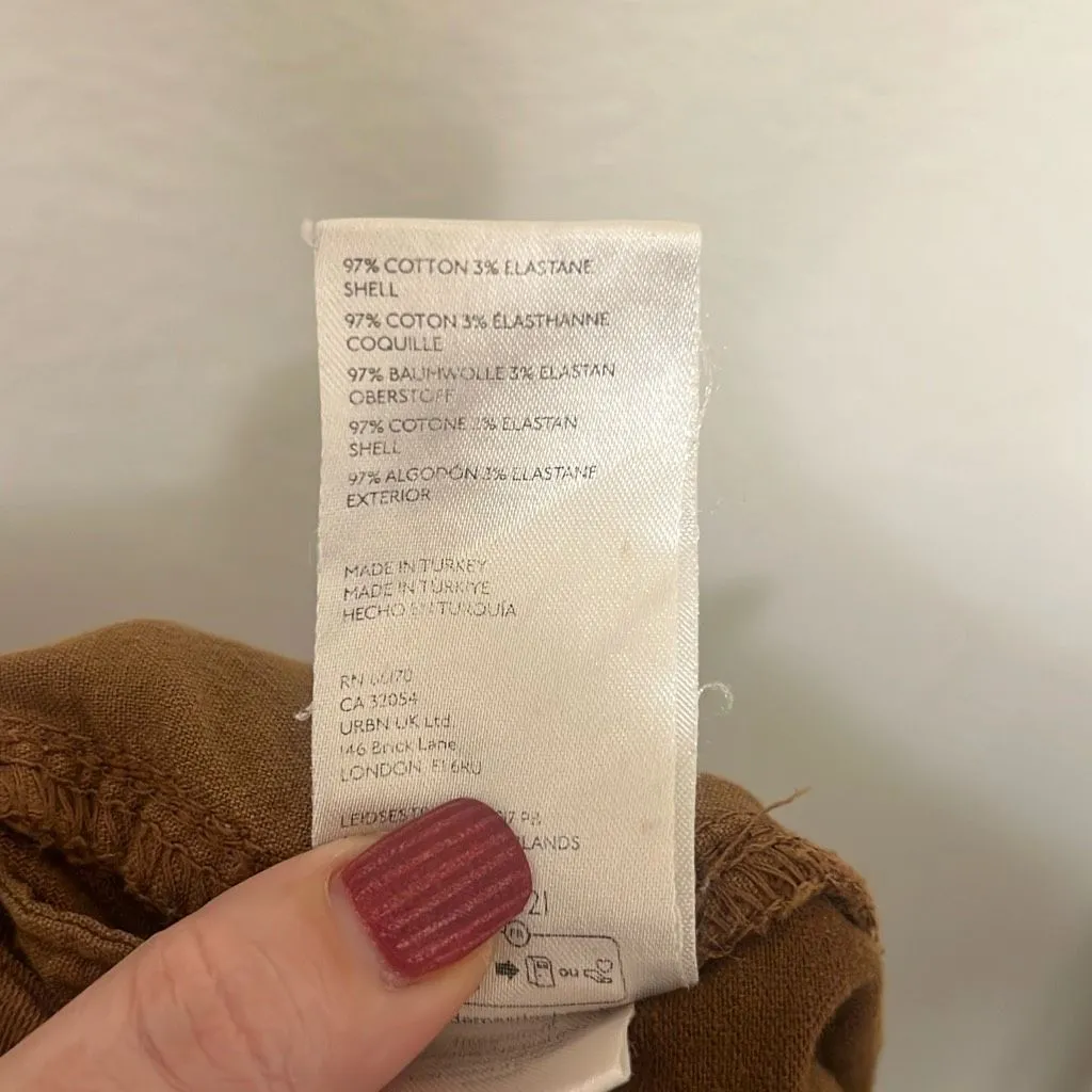 ✨Free People Billie Chino Pleated Brown Sz 6 Shorts✨ - Image 7