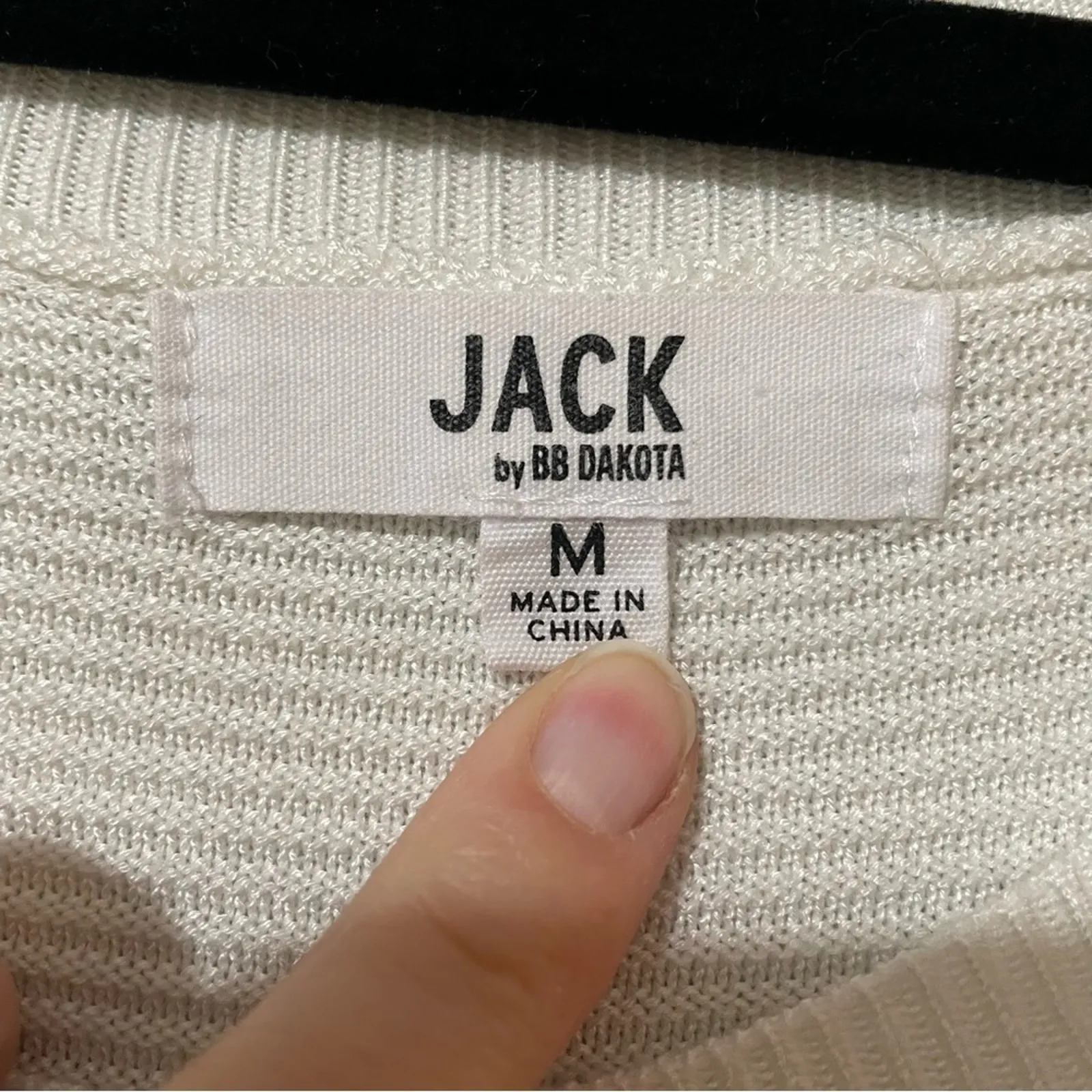 Jack by BB Dakota Black & White Striped Bell Sleeve Sweater Dress Womens M - Image 2