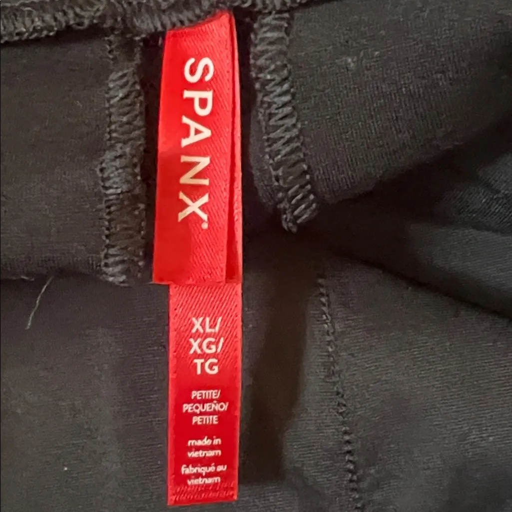 Spanx Jean-Ish Capri Cropped Leggings Black Shaping Interior Panel Support SZ XL - Image 6