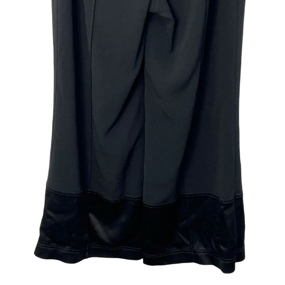 Derek Lam 10 Crosby Size 2 Button Front Cropped Jumpsuit Black Crepe Wide Leg - Image 15