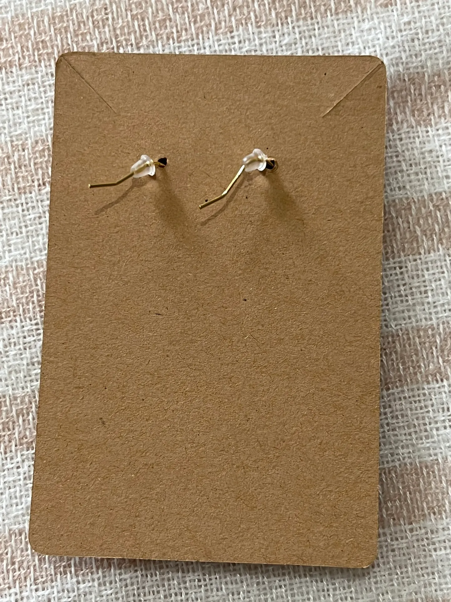 Teardrop Faceted Gold Tone Dangle Earrings New - Image 2