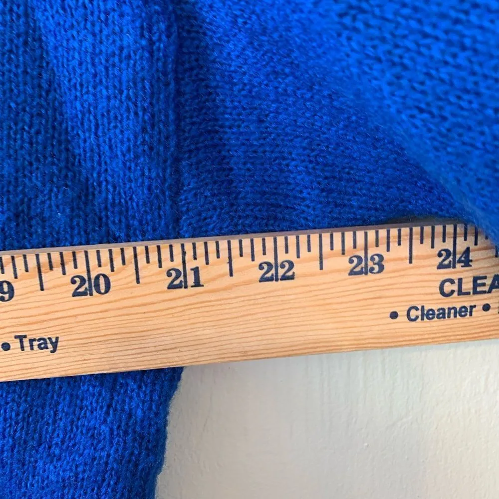 Vintage Anytime Glitz blue and gold 80s‎ embellished sweater size L Blue Size L - Image 6