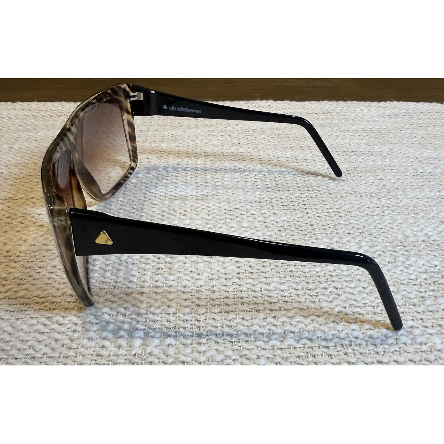 Vintage Liz Claiborne Womens Sunglasses Tortoise Brown Square Shades 10090 Italy - Image 6