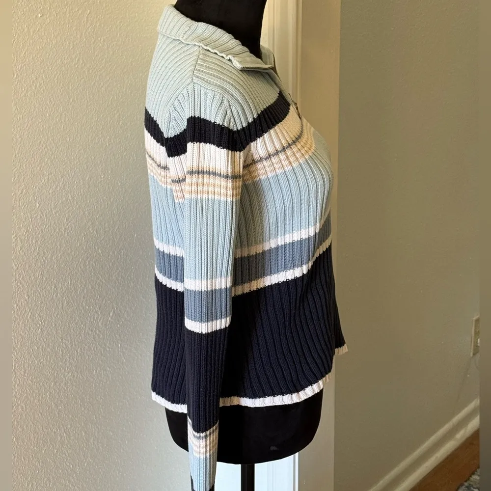 St. John’s Bay Ribbed Pullover 1/4 Zip Sweater - Image 2