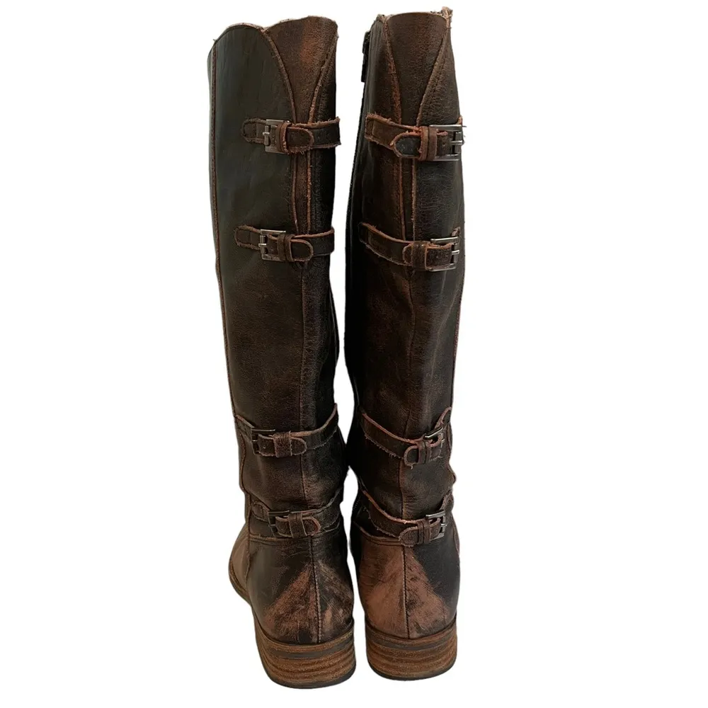 Matisse Prague Distressed Leather Buckle Boot, Sz 8 - Image 8