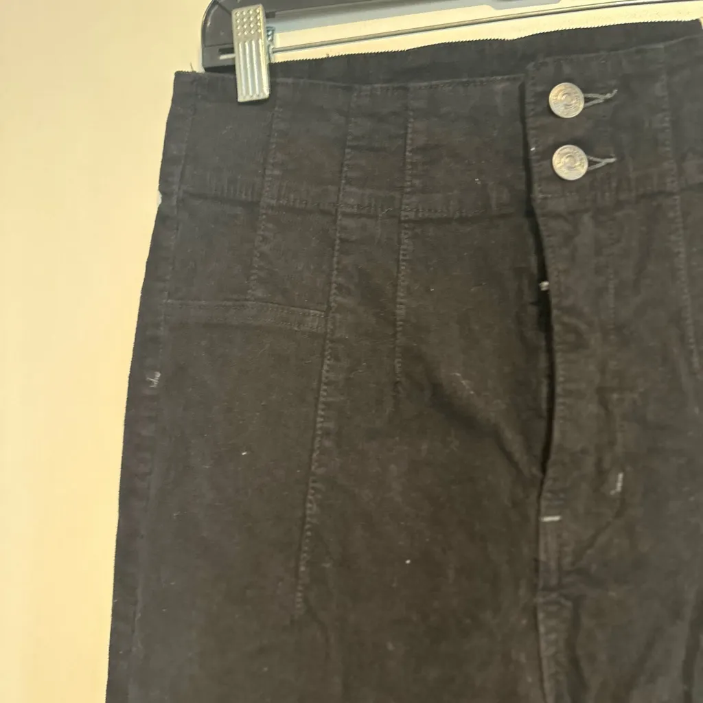 NWT FREE PEOPLE Women’s Sz: 29 Jayde Black Corduroy High Rise Flare Retro Pants. - Image 13