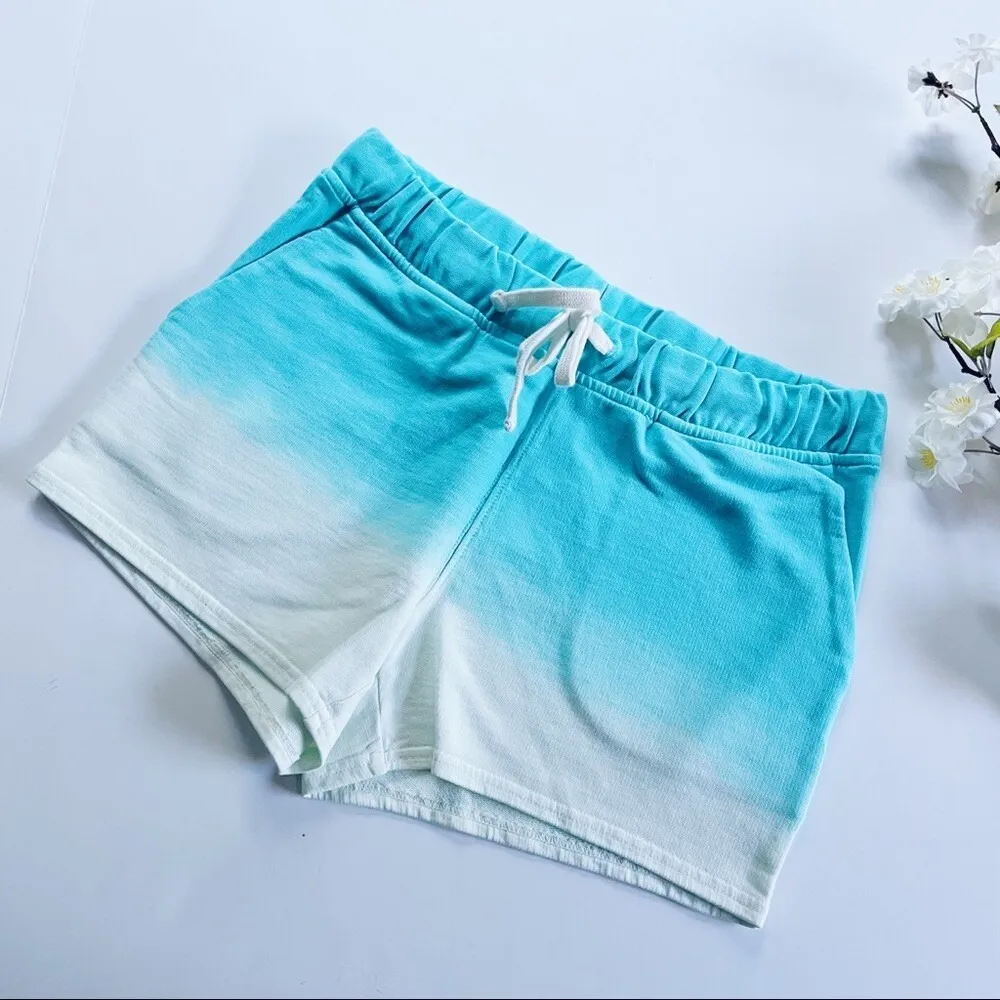 NEW J.Crew Factory Dip Dye Ombre Shorts Blue White XXS - Image 5