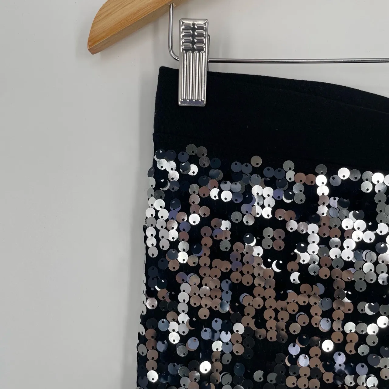 Express Womens Black Sequin‎ Rocker Grunge Nightout Leggings Pants Size Small - Image 5