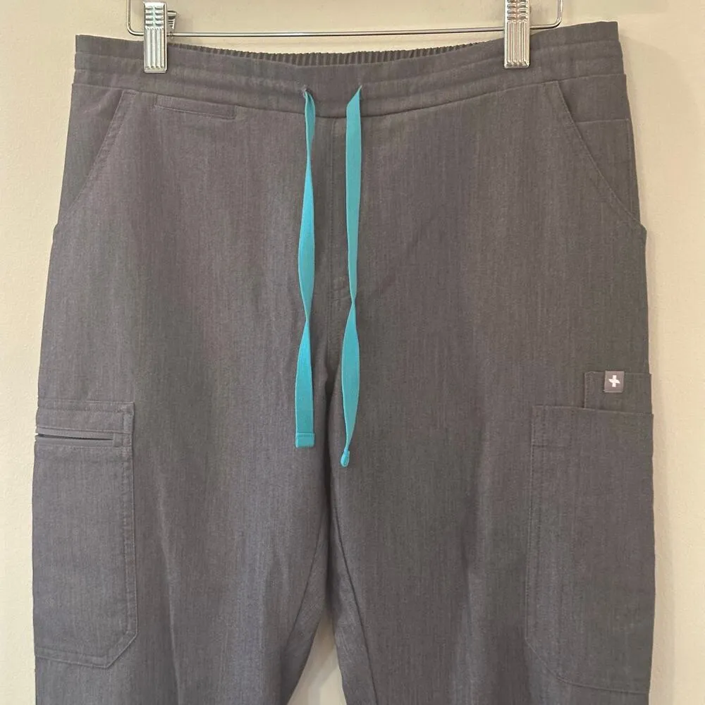 Grey FIG Scrub Pants sz Small Grey Straight leg scrubs Yola Skinny Scrub Pants - Image 8