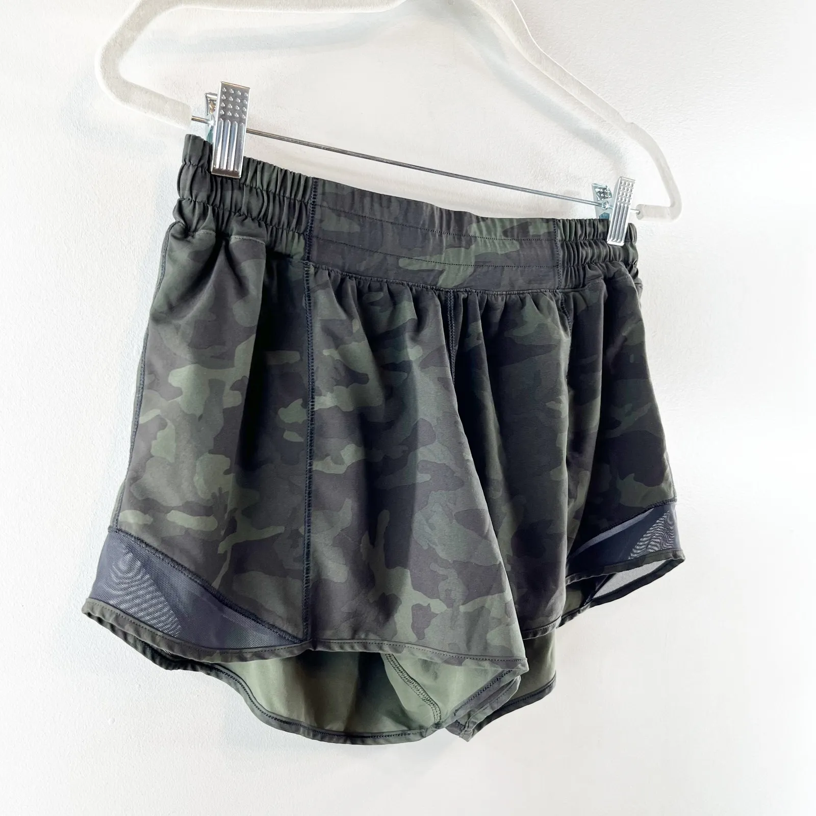 Lululemon Hotty Hot Short II Long 4" Incognito Camo Multi Gator Green Black 10 - Image 7