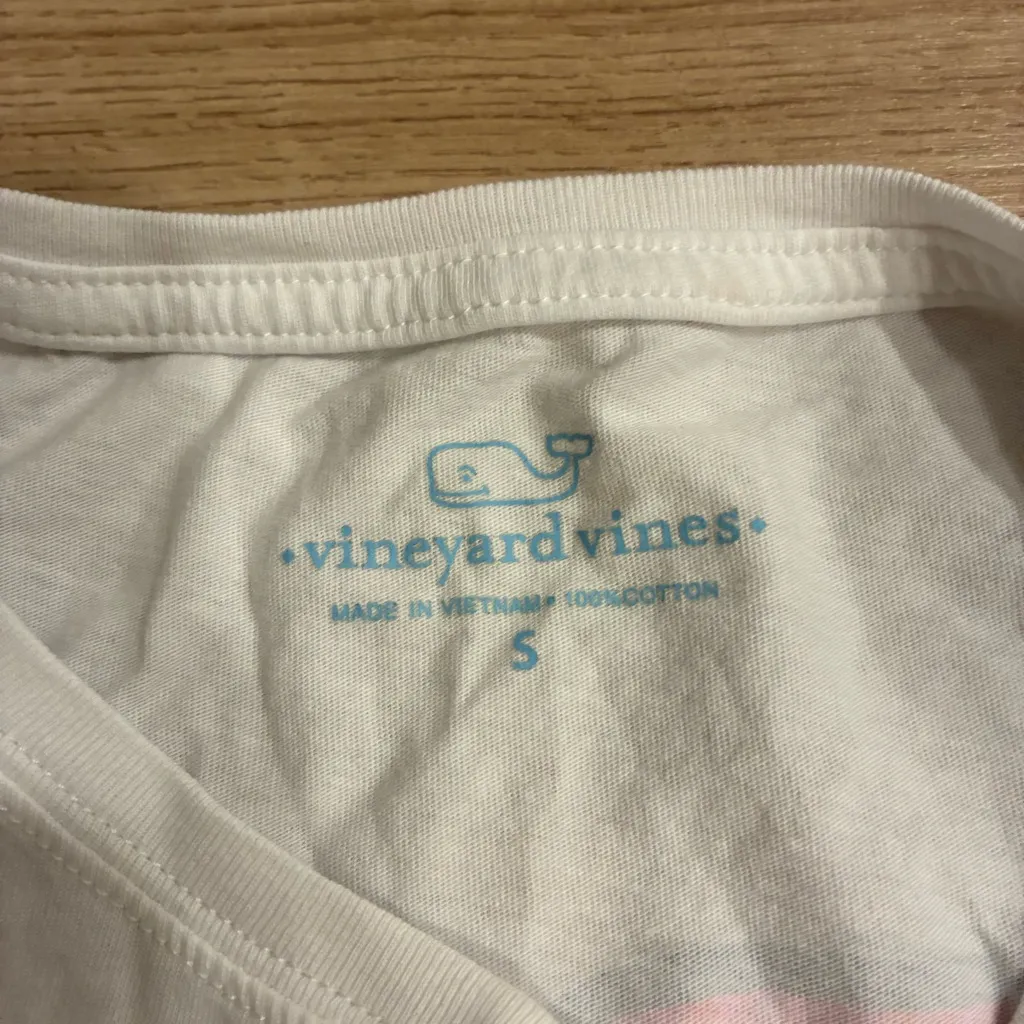 Vineyard Vines Women’s White Long Sleeve Cotton T-shirt Whale Size S - Image 5