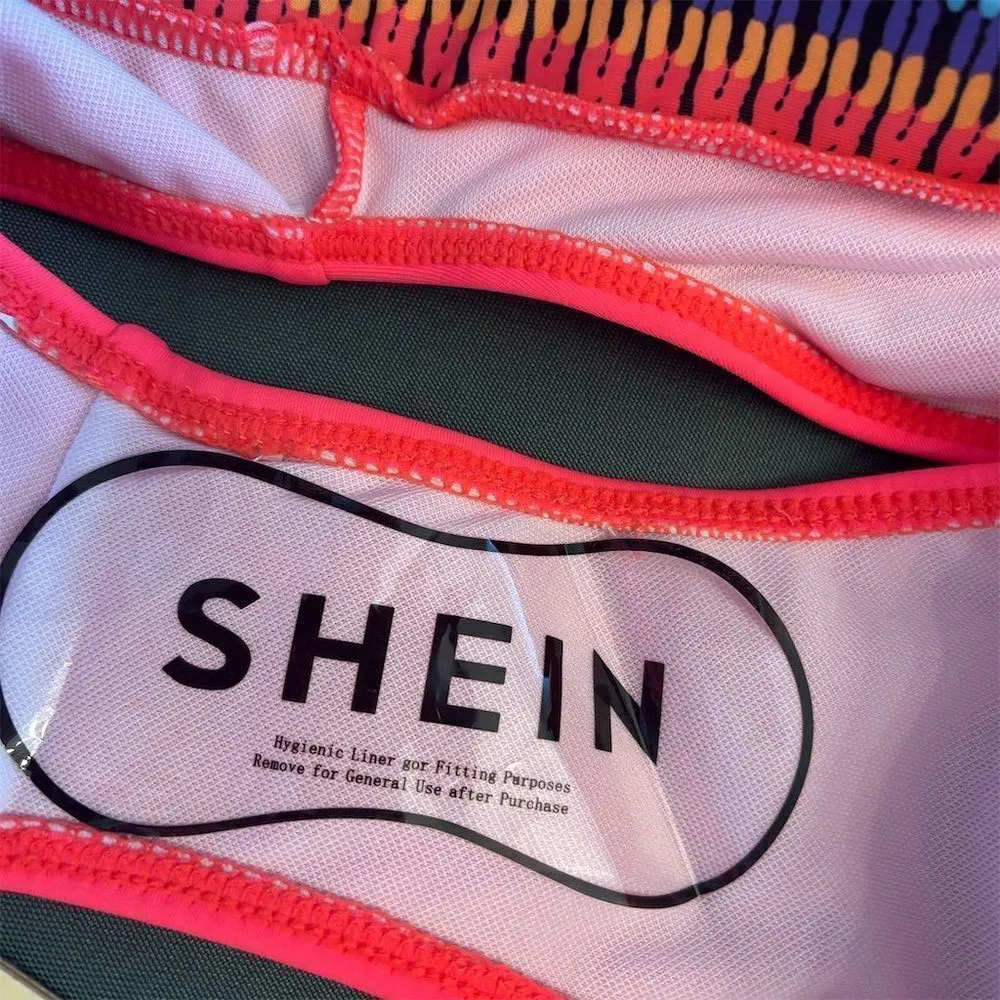 SHEIN Women's Small Neon Pink One-Shoulder Bikini Set 2 Piece - Image 7